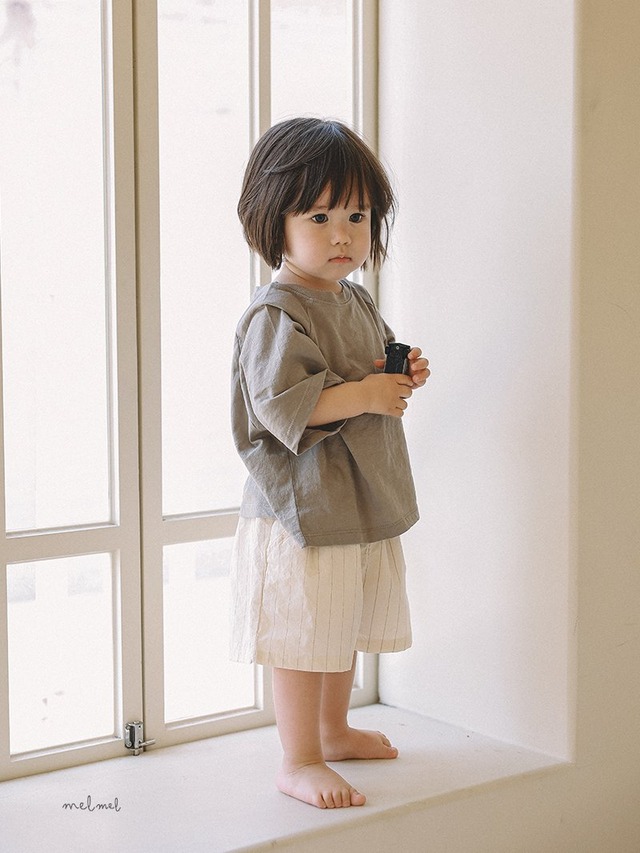 【取寄】melmel｜stripe shorts｜ストライプショートパンツ｜XXS-XL｜kids｜26 summer