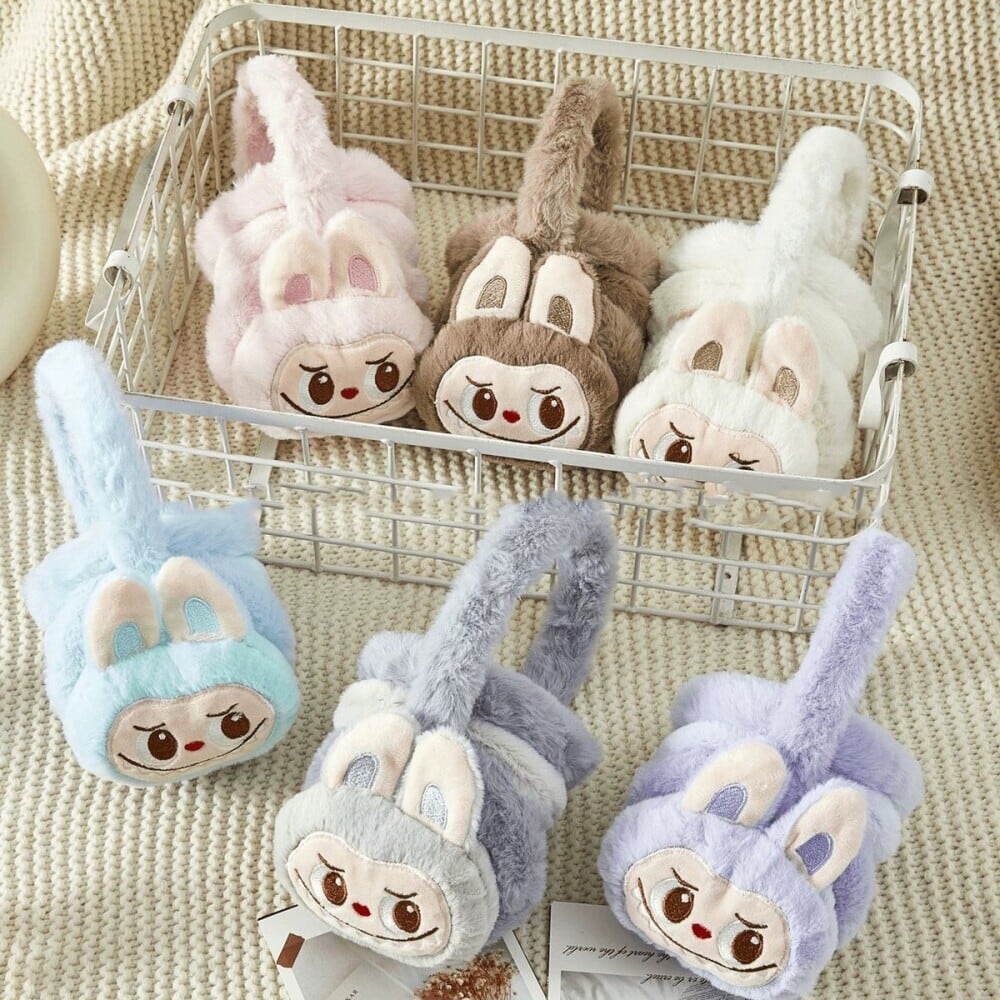 萌え爆発!Labubu 超かわいい イヤーマフ♡ 秋冬の定番 ラブブ 6色展開 ふわもこ 耳あて 学生 子供 大人気