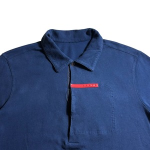 PRADA nylon switching polo shirt