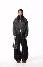 BOOGOOVOGUE Vintage Plaid Wool Bomber