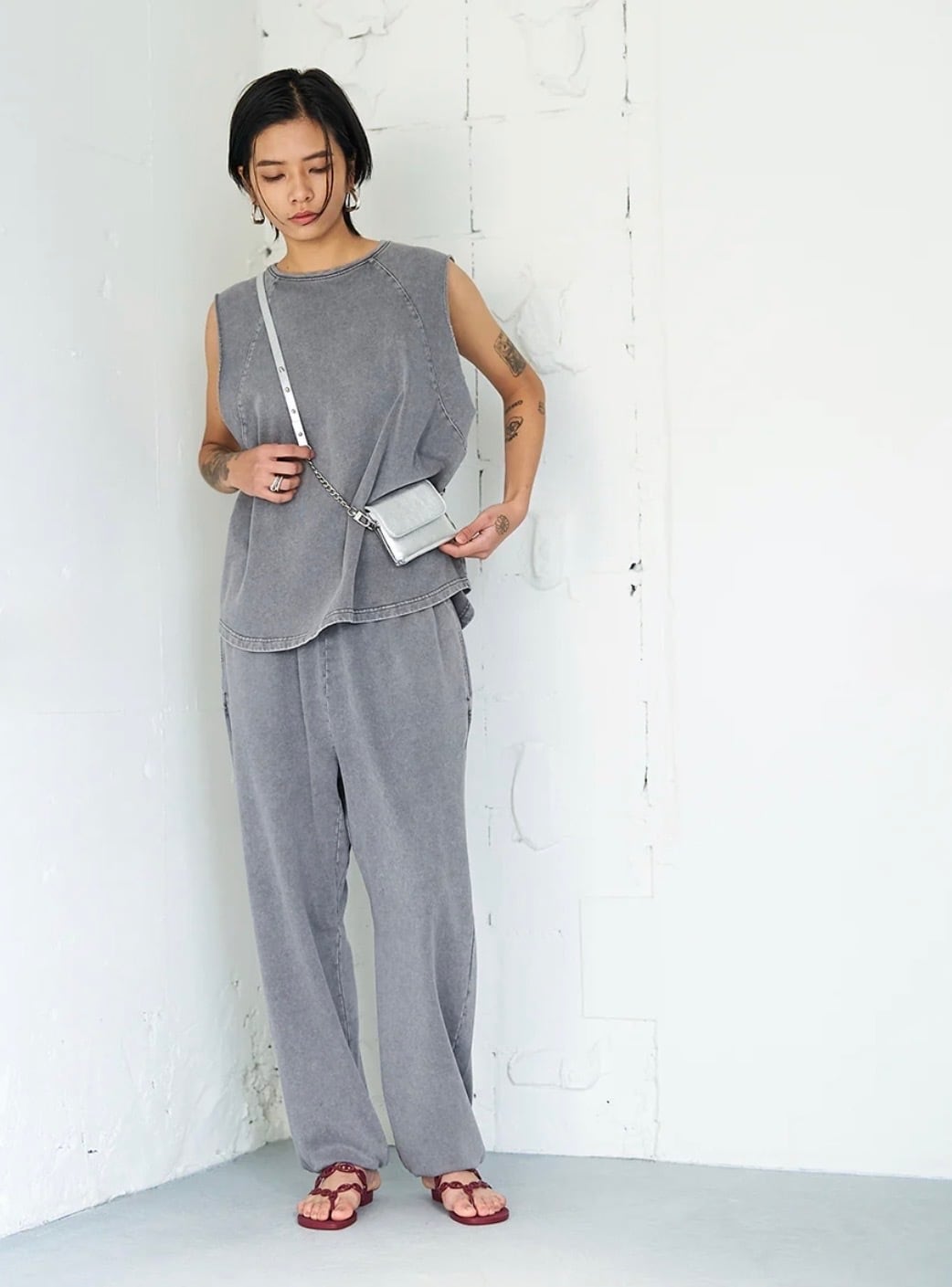 YENN /イエンスウェットpt ACID DYE SWEATPANTS 36 YENN 】 ACID DYE SWEATPANTS | valance 福井｜レディースセレクト