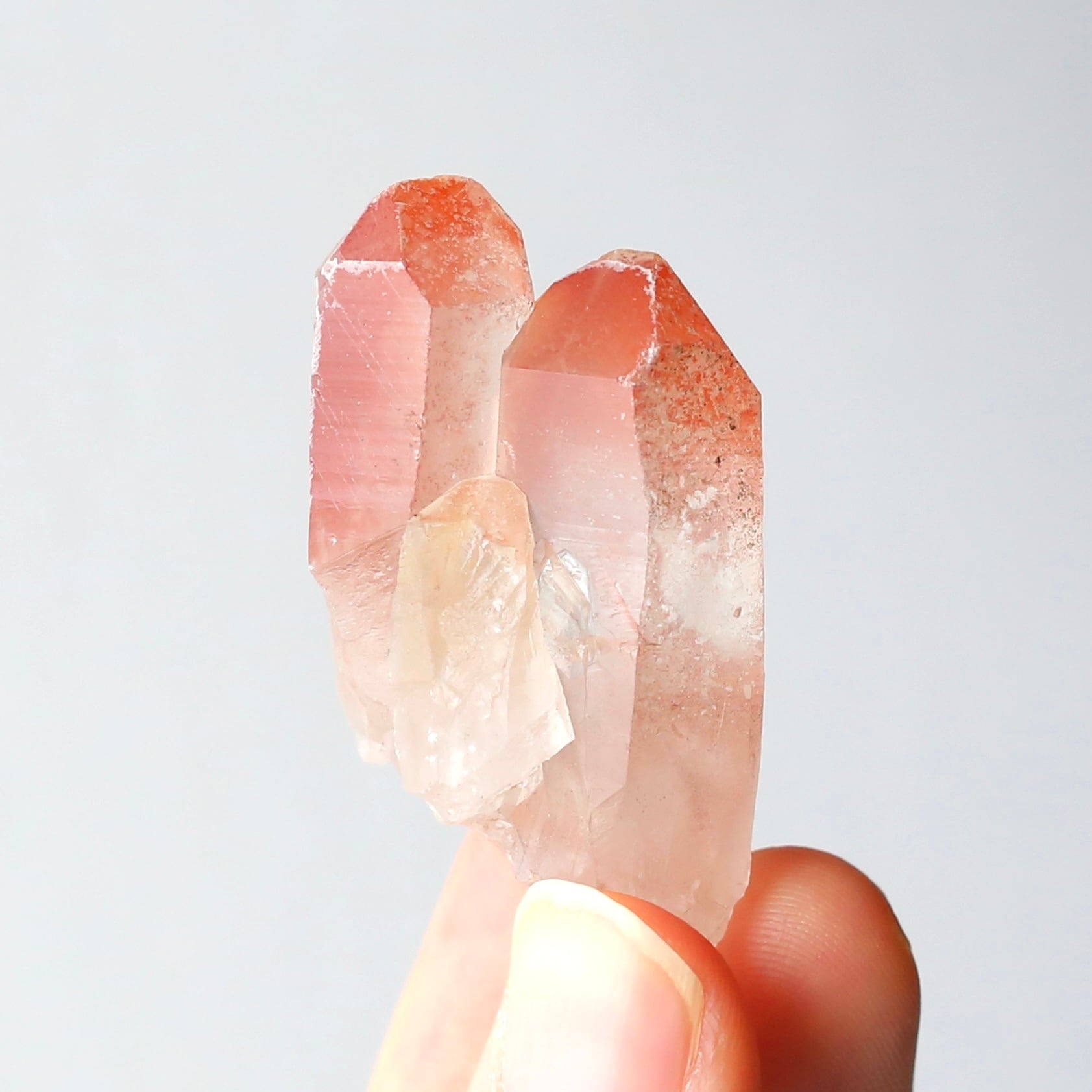 ソウルメイトツイン ディープピンクレムリアンシード 天然石 水晶 鉱物 一点物 ツイン ディープピンクレムリアンシード 天然石 水晶 鉱物 一点物