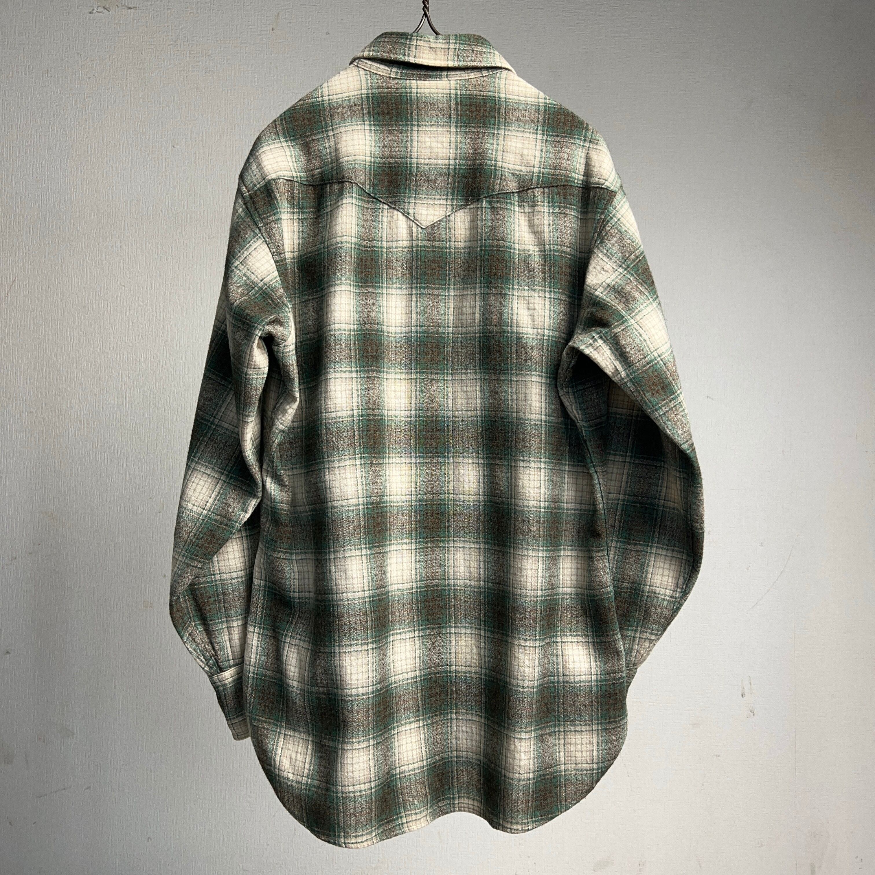 70's~80's PENDLETON Ombre Plaid Western Shirt 70年代 80年代 ペン