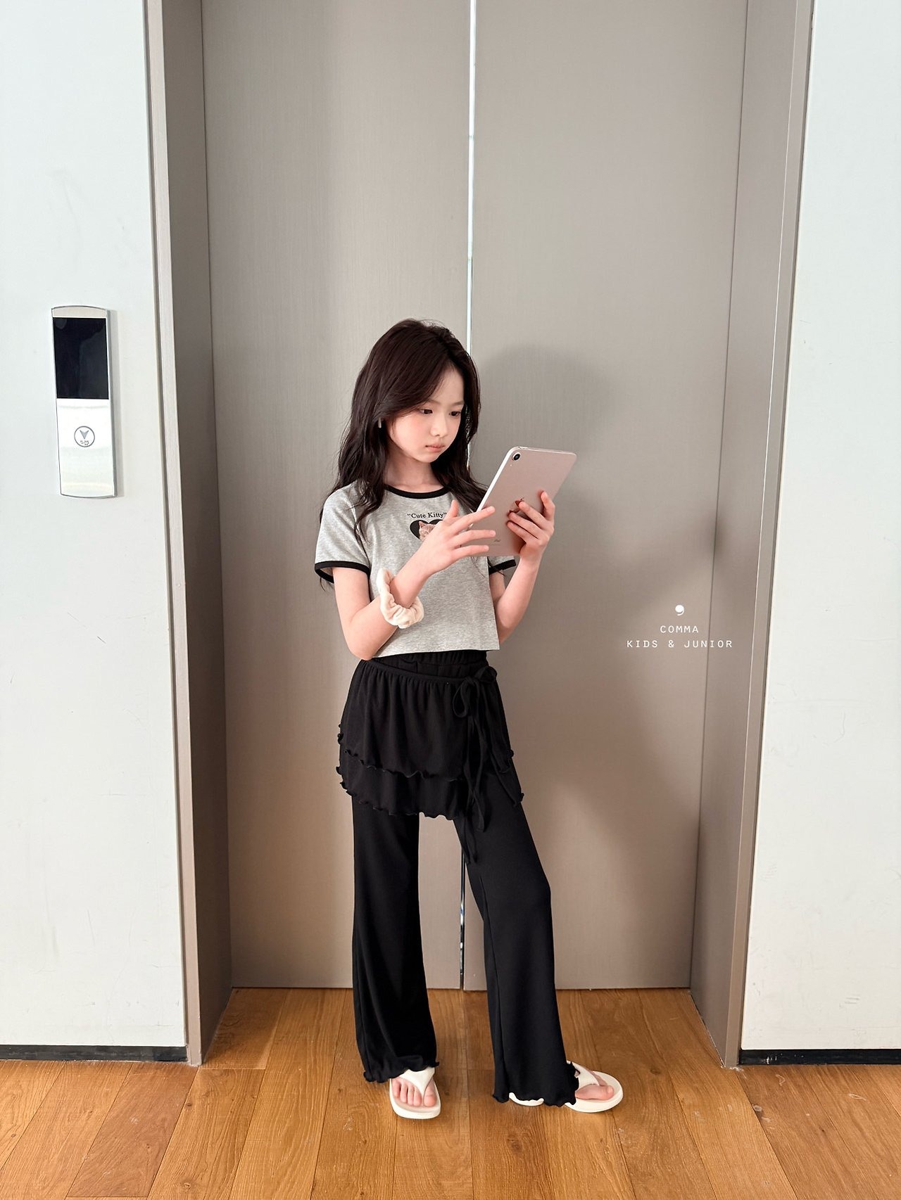 [COMMA] Wrap Kang Kang Bootcut jeans (160/170) / [콤마] 랩캉캉부츠컷 (160/170)