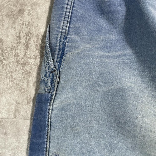 40-50s フレンチワーク パッチワーク モールスキン ブルー パンツ W34 詳細写真18