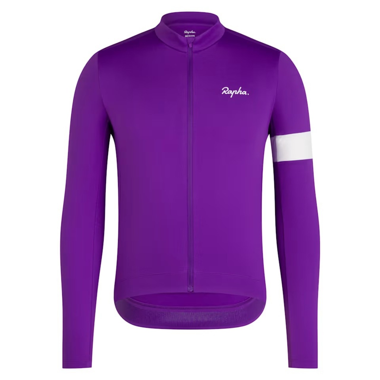 RAPHA Men's core thermal long sleeve jersey ULTRAVIOLET/WHITE