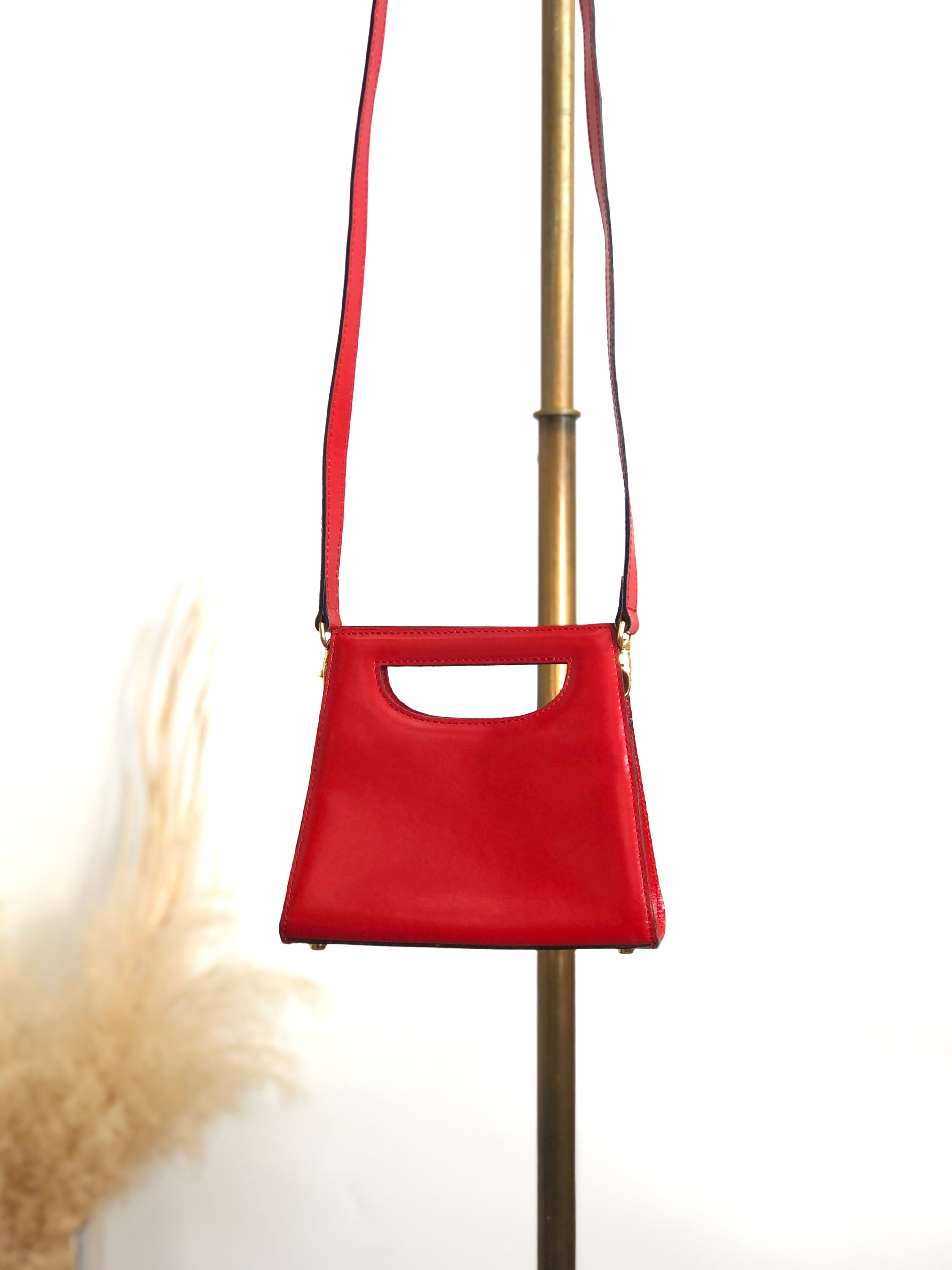 CELINE セリーヌ ショルダーバッグ レッド レザー 2way ミニバッグ vintage ヴィンテージ オールド 23vmug