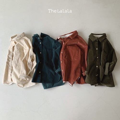 【即納】TheLalala  サングリンコーデュロイシャツ