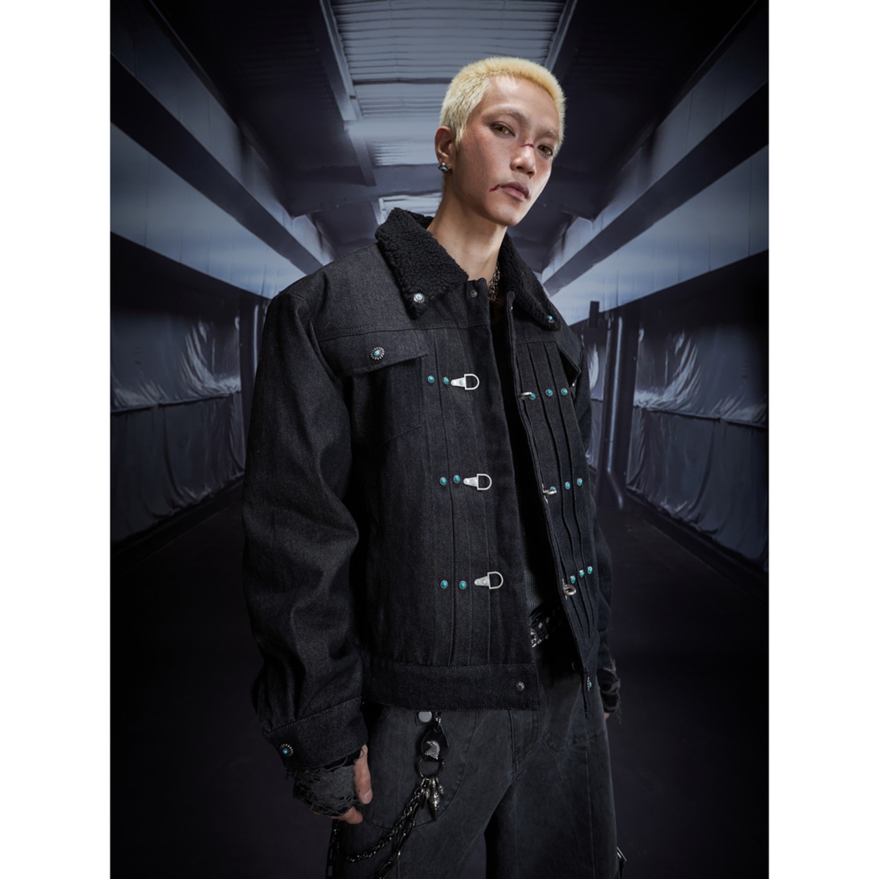 【暖かさUP】ファイヤーマンデニム中綿ジャケット T1983