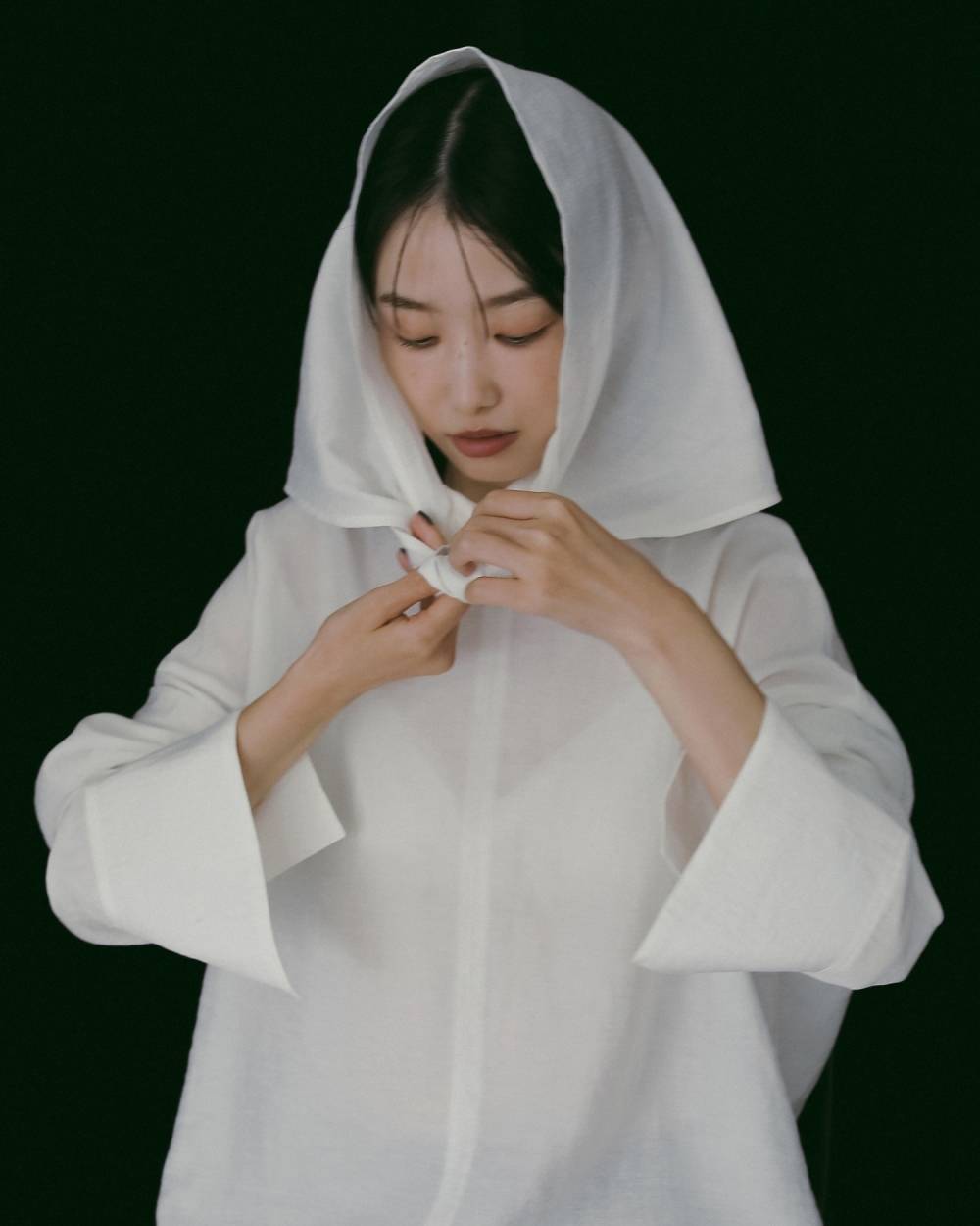 anuke(アンヌーク) Scarf Layered Blouse | サウスオレンジ｜メンズ