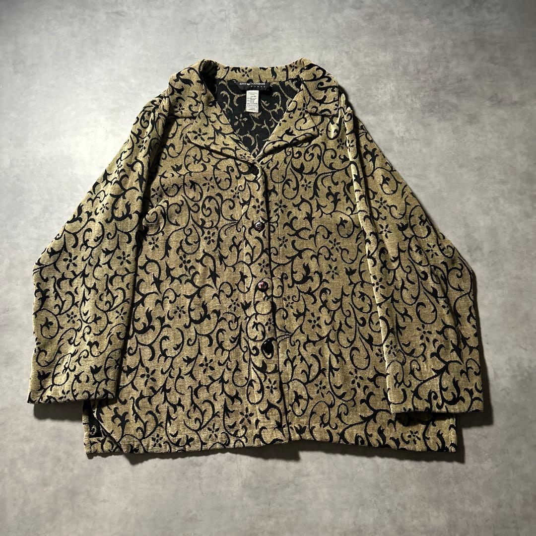 SAG HARBOR ヴィンテージ 花柄 総柄 ベロア ジャケット シャツ