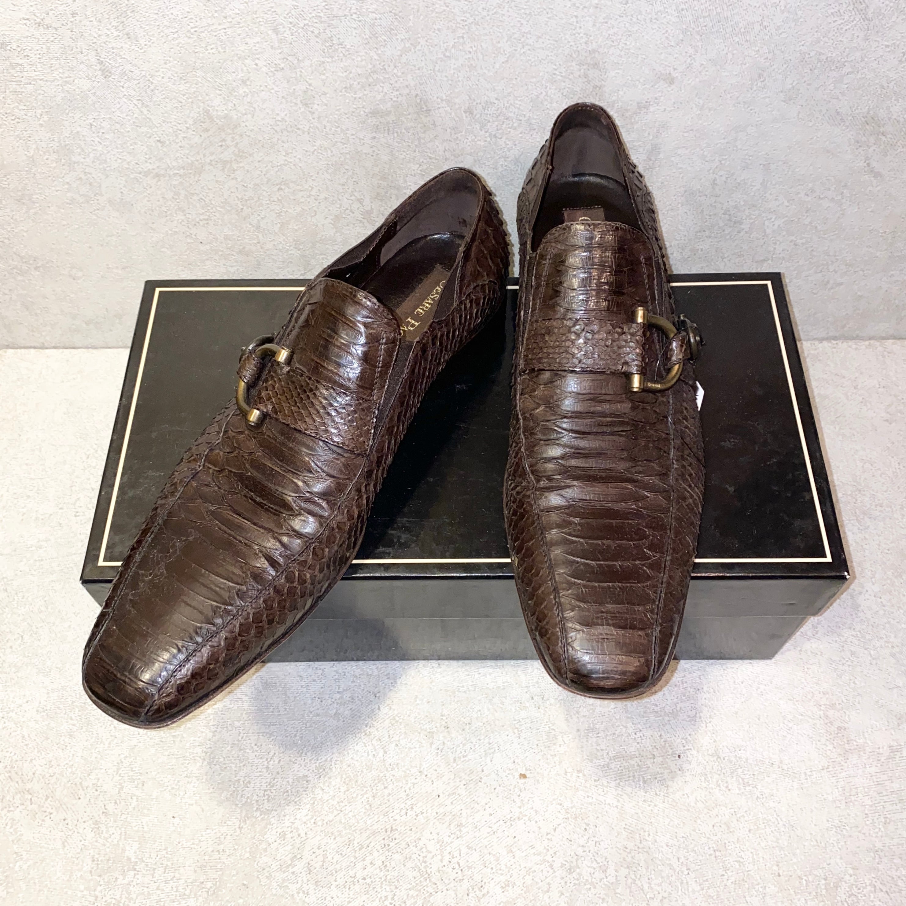 CESARE PACIOTTI python leather shoes | NOIR ONLINE