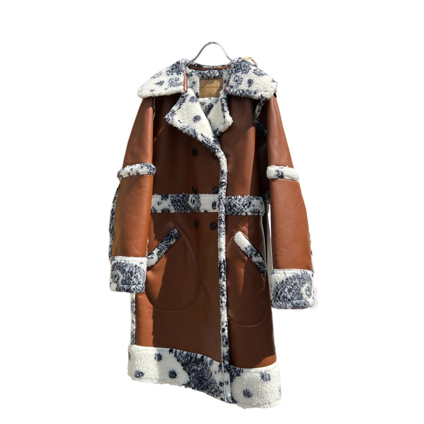 希少 新品 kotohayokozawa Reversible Boa Coat kotohayokozawa Reversible Boa Coat （BROWN）KT22A-CT | IAAAM