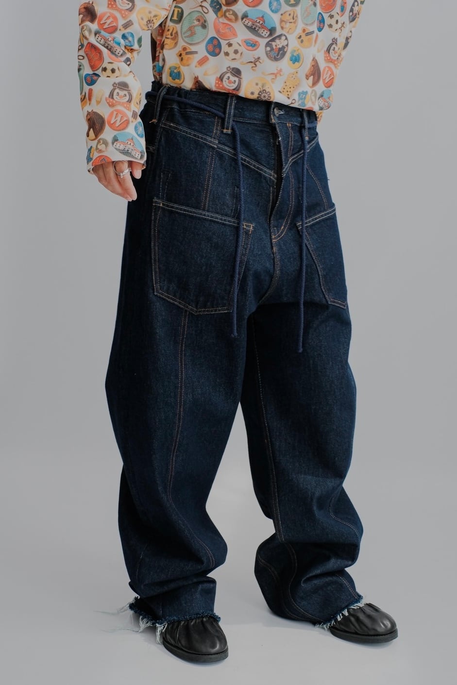 Joone Joonam】Big Reversed Pants | puzzle