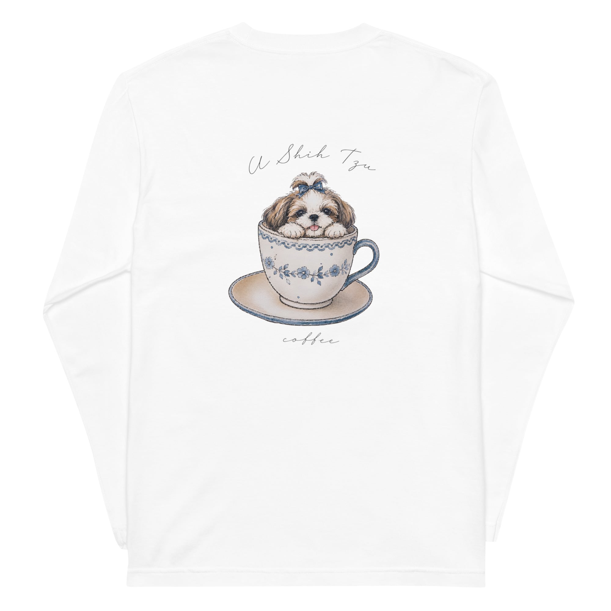 CUP OF SHIH TZU Long Tee U0008