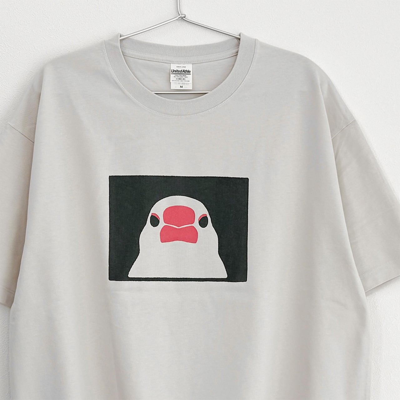 半袖ビッグTシャツ(文鳥証明写真) | アトリエ チヨや
