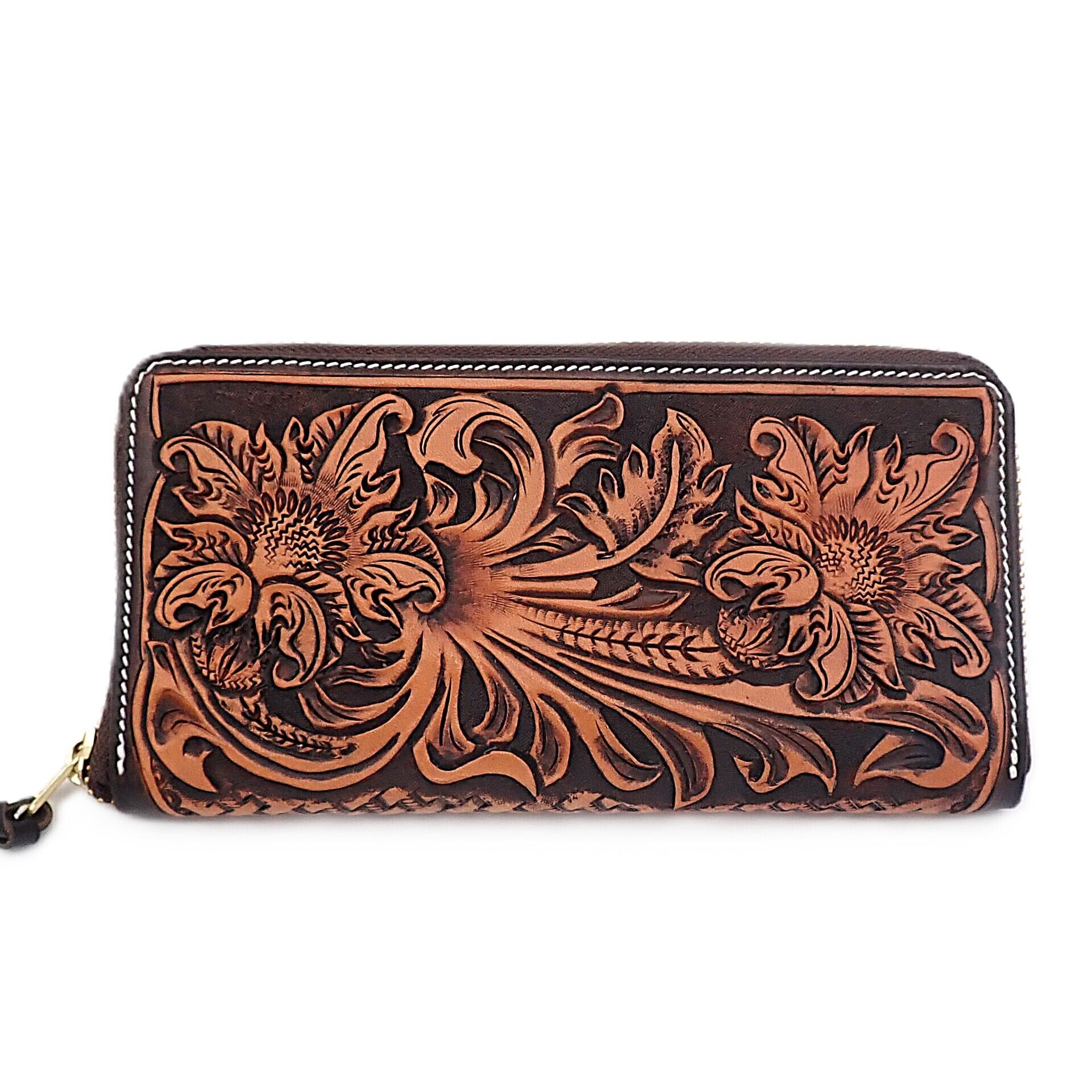 【在庫品】スマートラウンドファスナー アリゾナスタイル カービング