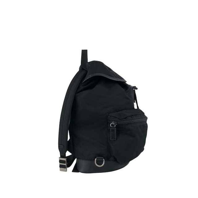 PRADA プラダ バックパック ブラック トライアングルロゴ フロントバックル ナイロン ダブルポケット vintage ヴィンテージ オールド ept4gf