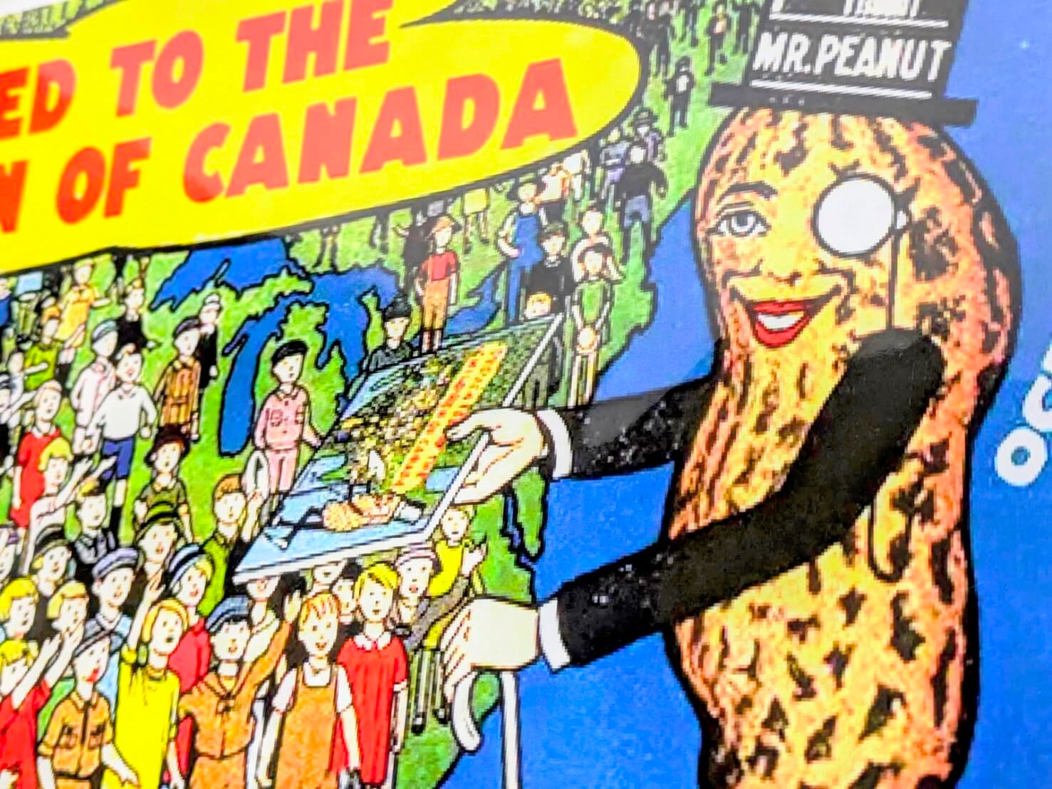 ☆ ちょうどいいB4ポスター【ミスターピーナッツ (Mr. Peanut)】 ( DEDICATED TO THE CHILDREN OF CANADA ) 〚アメリカン雑貨 アメトイ〛