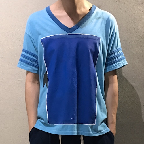 RE1029 : SQUARE  AGING PRINT TEE