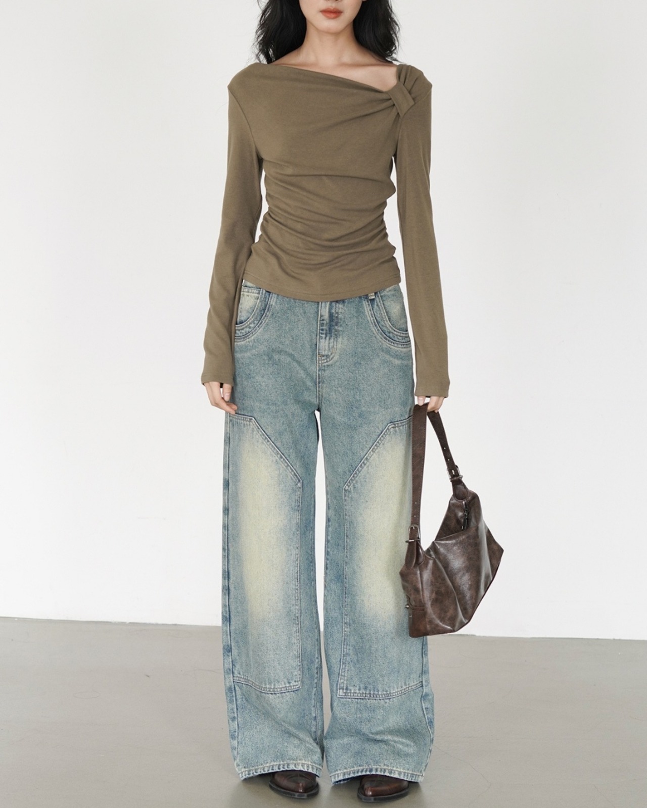 アシンメトリーリボントップス 2color A0027 - 8