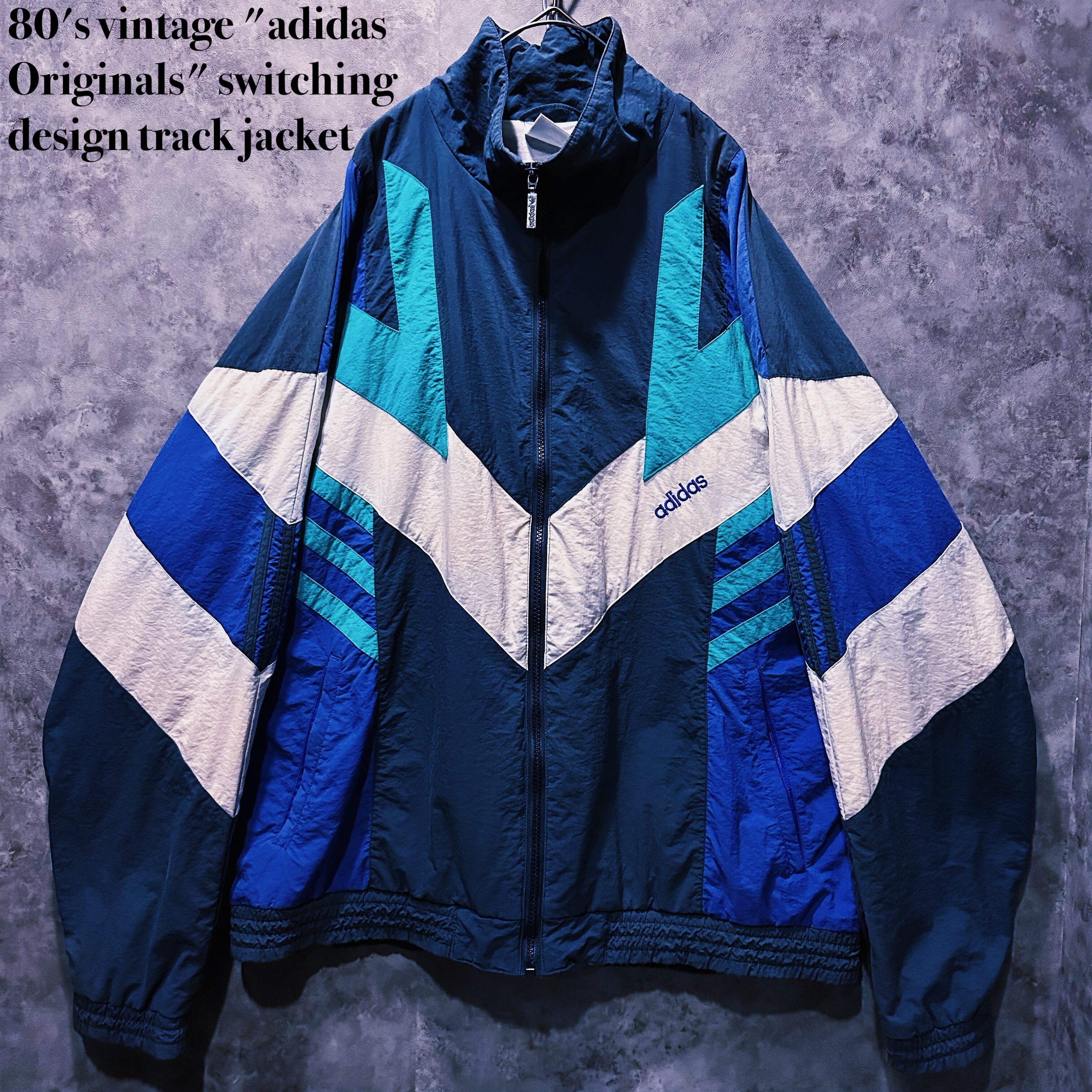 【doppio】80's vintage "adidas Originals" switching design track jacket