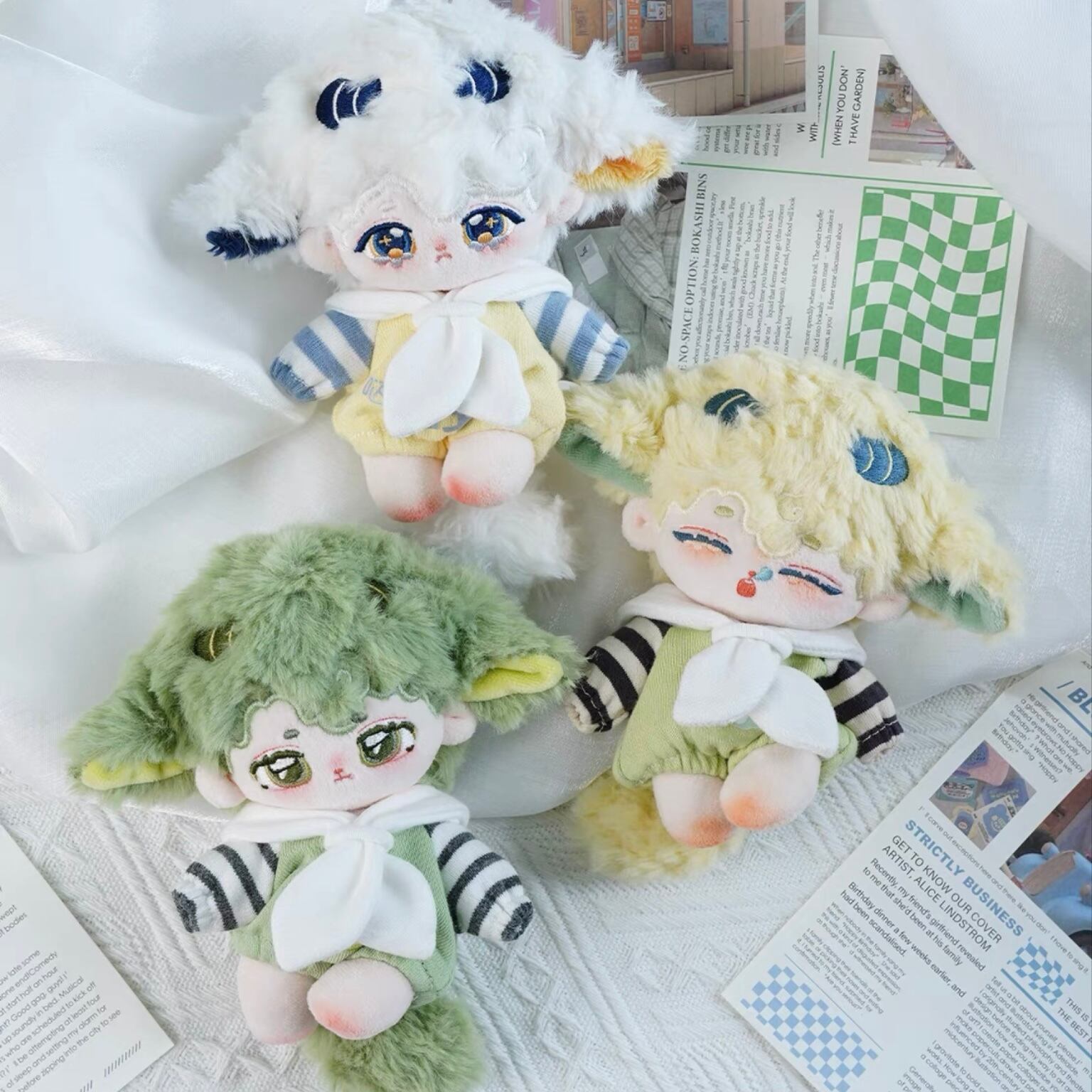 ✿10cm✿ 蛾子 骨なし無属性ぬいぐるみ かわいい無属性着せ替え人形