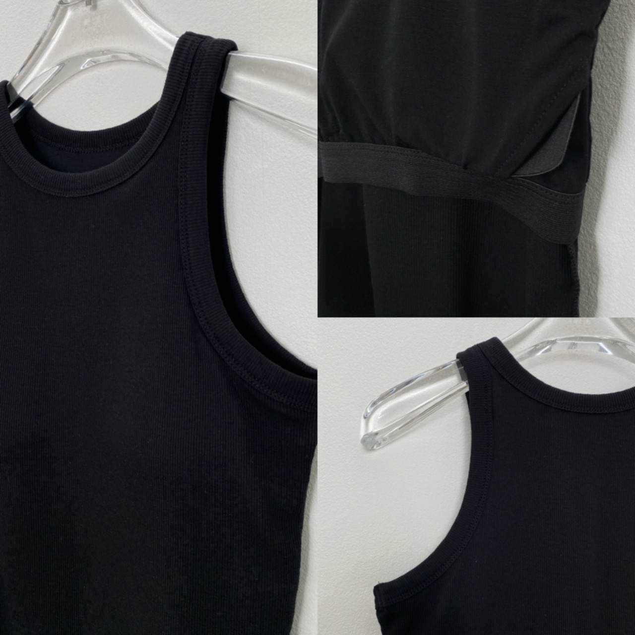 カップ付テレコアメスリtank/ブラック