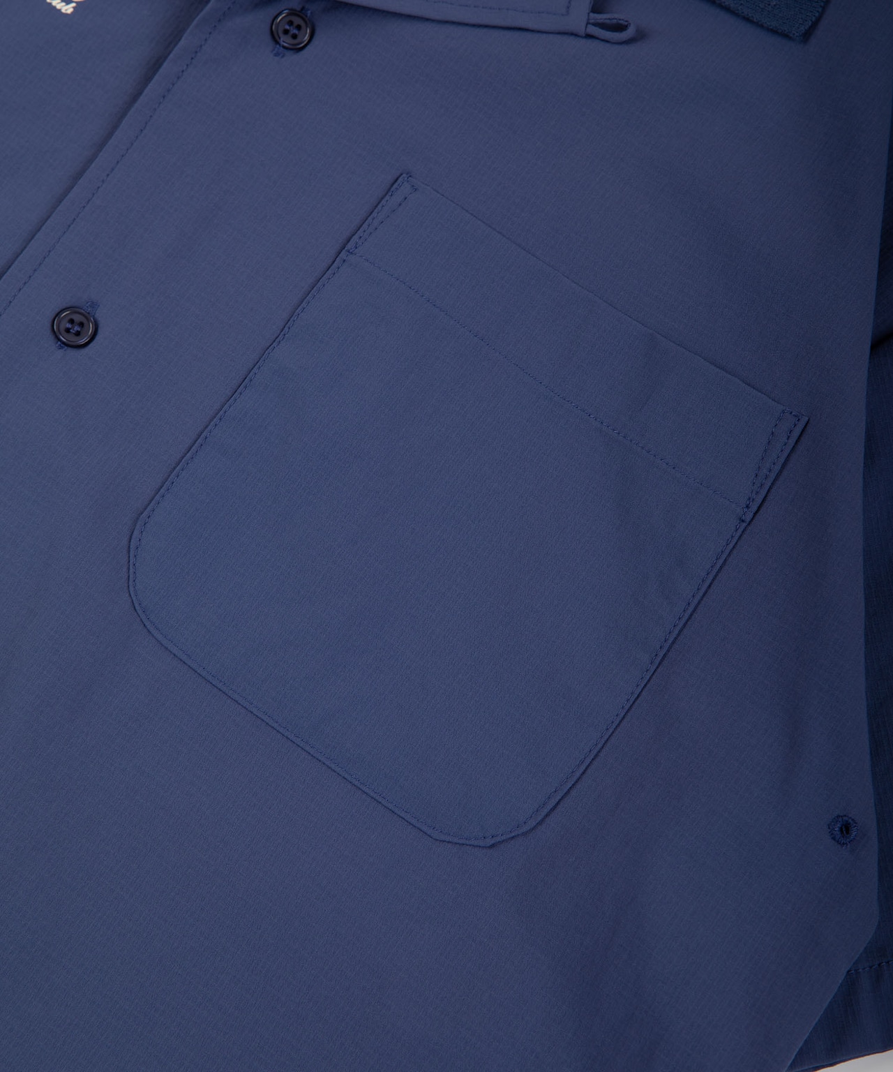 【RCGC】KNIT SWITCHING NYRON OPEN COLLAR SHIRTS［RGS001］