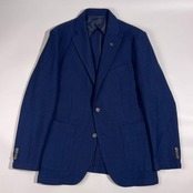上下 G-stage ジーステージ イタリア製生地 ワッフル風生地 2B テーラードジャケット スラックス セットアップ スーツ 48/ネイビー系 メンズ