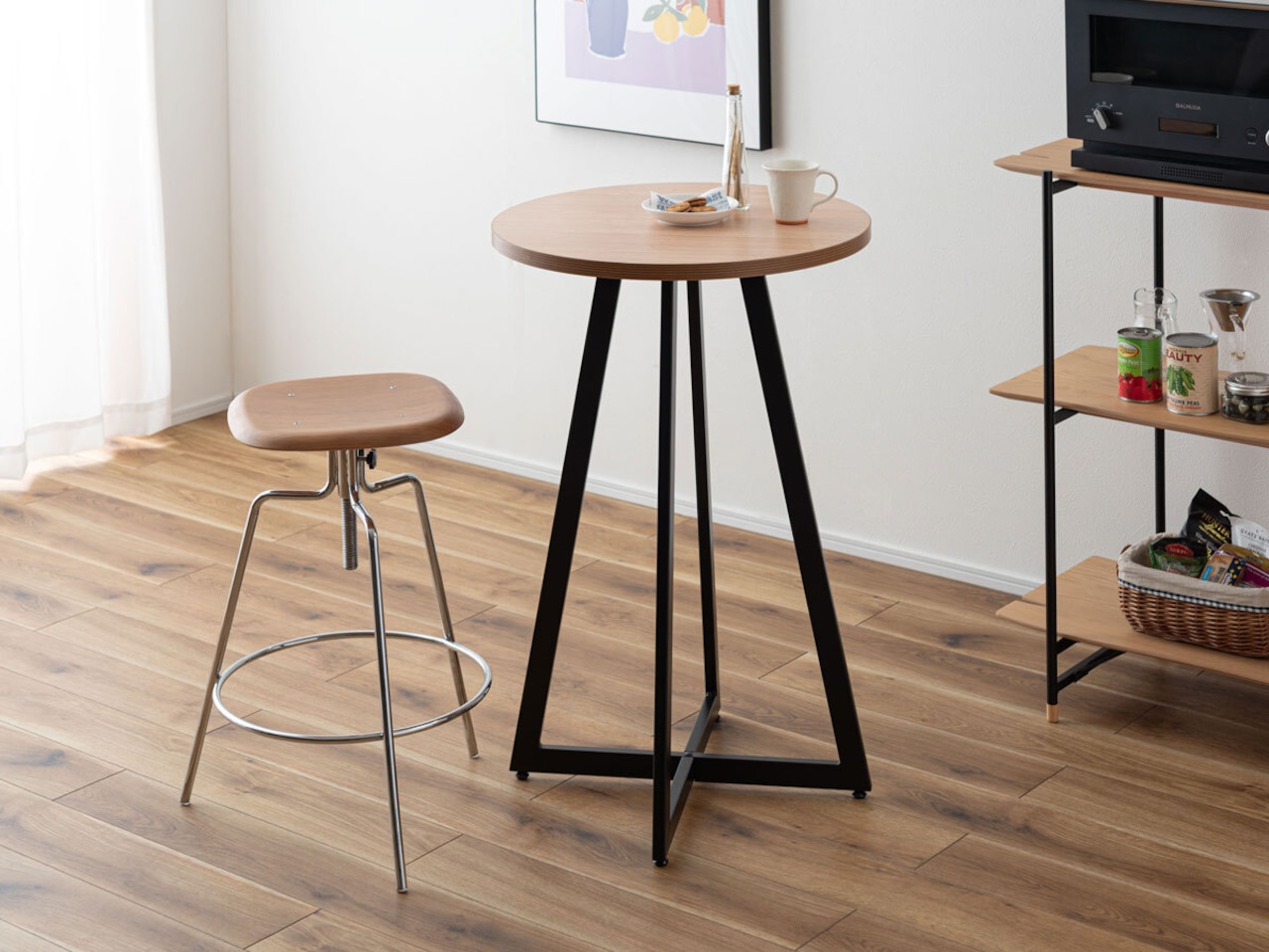 ハイスツール【2カラー】スチール脚・画像3