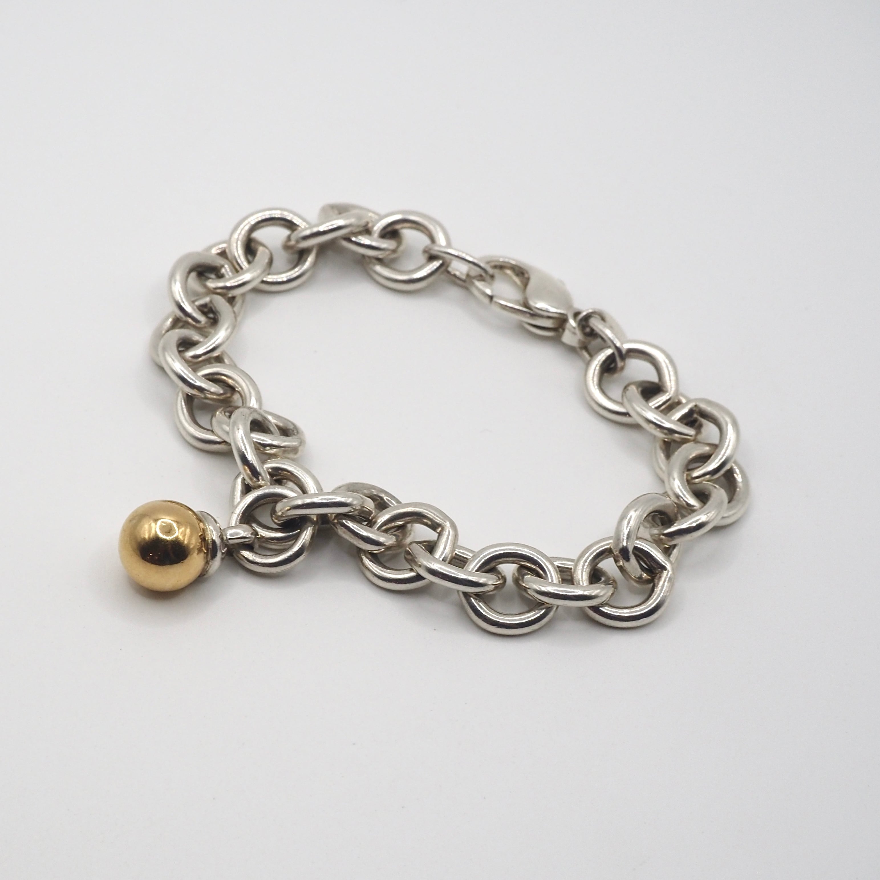 Tiffany &Co. ボールダンクル ブレスレット シルバー925 K18