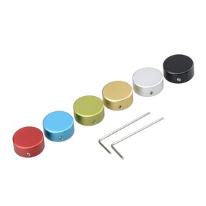 【新着特価】ギターエフェクトキャップ エフェクター フットスイッチハット 3つのネジで固定します 6PCS/セット Guitar Effects Pedal footswitch Hat(Mixed Color)