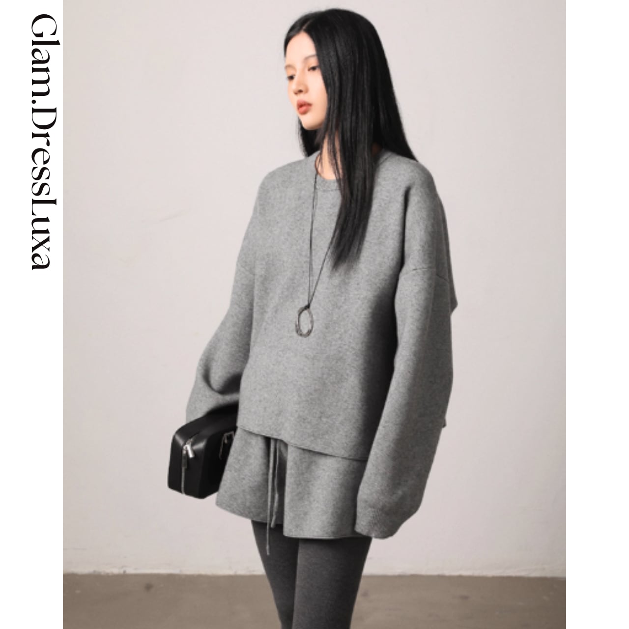 ニットソー プルオーバー&ショーツ セットアップ_ST291