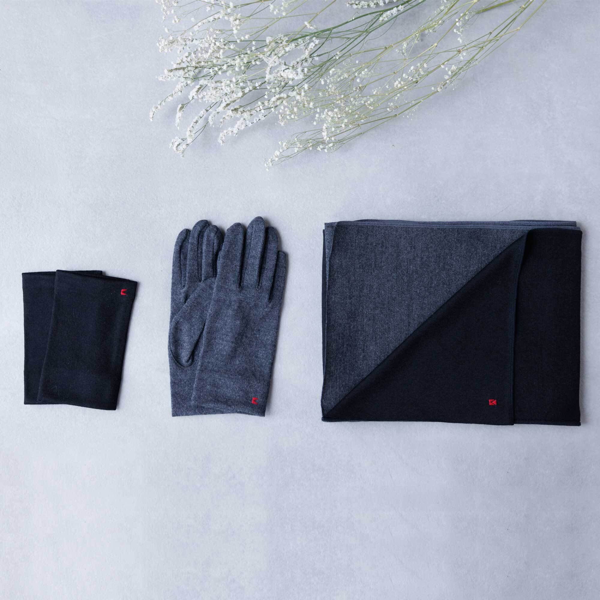 『佩 ハク』高級カシミヤ100%ツートン手袋 手袋 | 佩（ハク）オンラインショップ | 手袋と小物雑貨の店