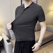 plaid knit tops　00125