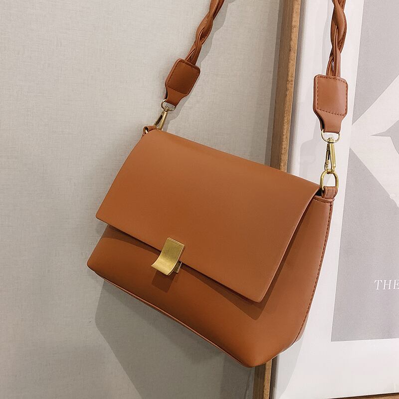 レッドシングル ウィンター 冬物 スクウェア メッセンジャーバッグ 手作りハンドバック11394652184