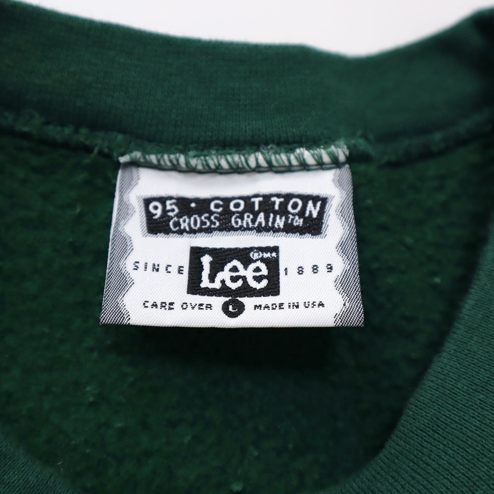 90s Lee リバースウィーブ スウェット ロゴ刺繍 グリーン 緑 メンズXL相当 表記L 旧タグ 肉厚 古着 リー トレーナー ヴィンテージ  ビンテージ 90年代 sw221020a01 USA製 オーバーサイズ 大きいサイズ ビッグシルエット ビッグサイズ ゆるだぼ