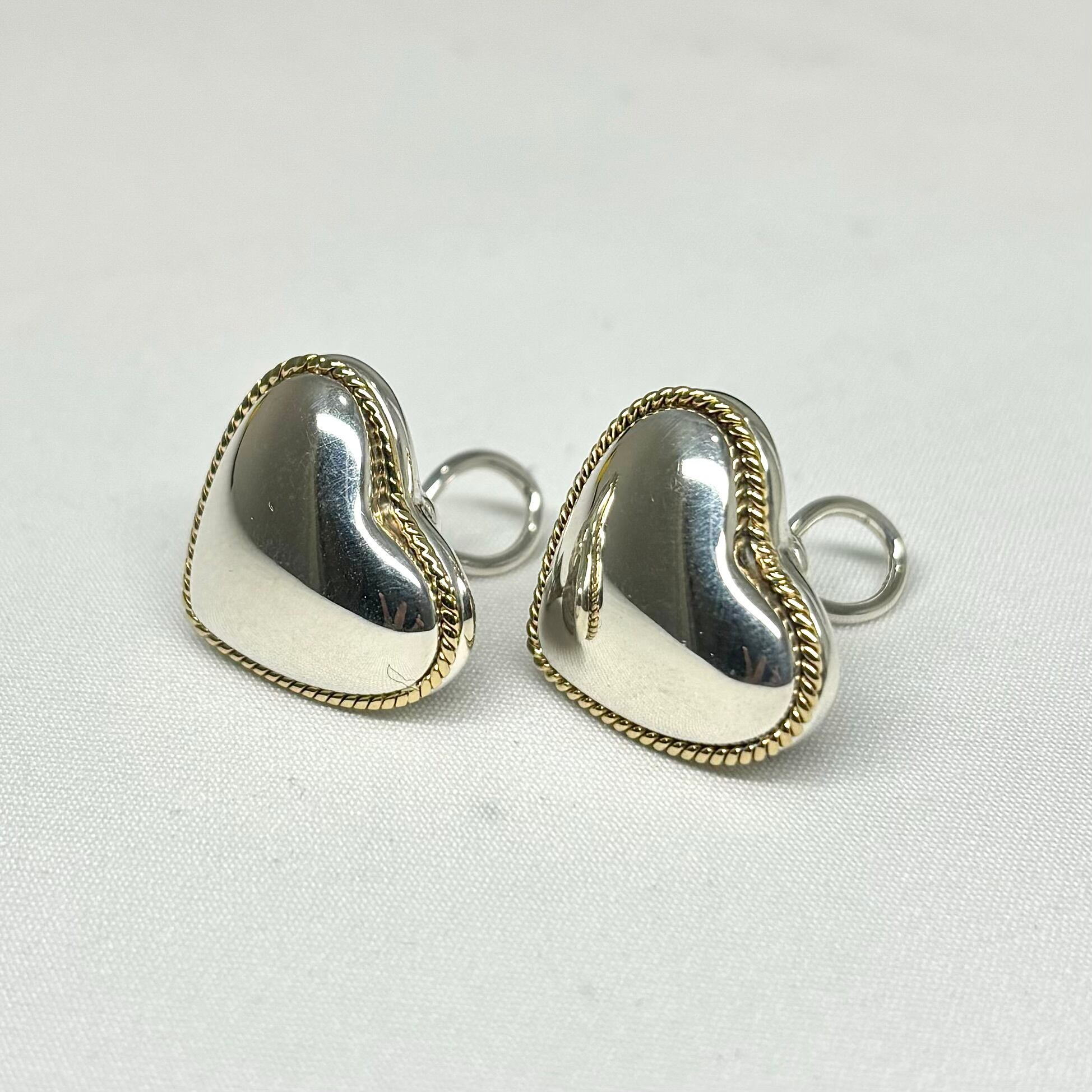 Tiffany&Co. ティファニー ハートモチーフ イヤリング コンビ シルバー  