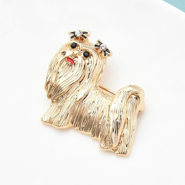 イヌ ブローチ Beautiful yorkshire terrier