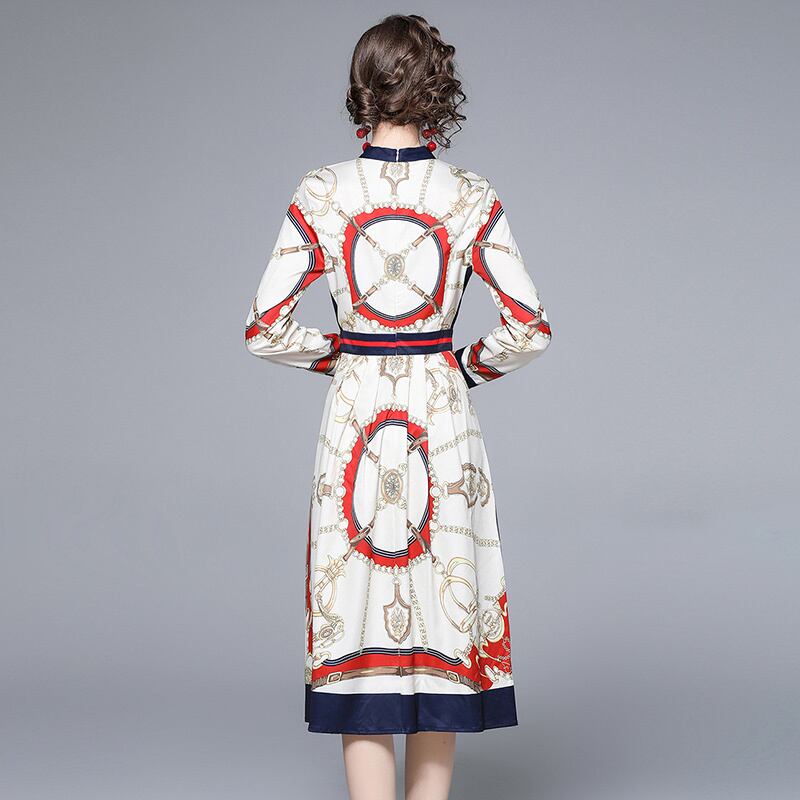 vintage 刺繍 ネイビー トリコロールカラー ドレス ワンピース