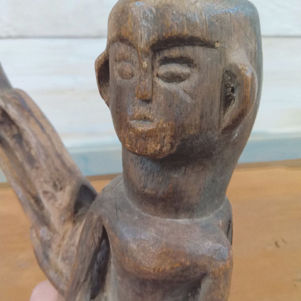 インドネシア カリマンタン ボルネオ アンティーク 木彫り 彫刻 民芸品