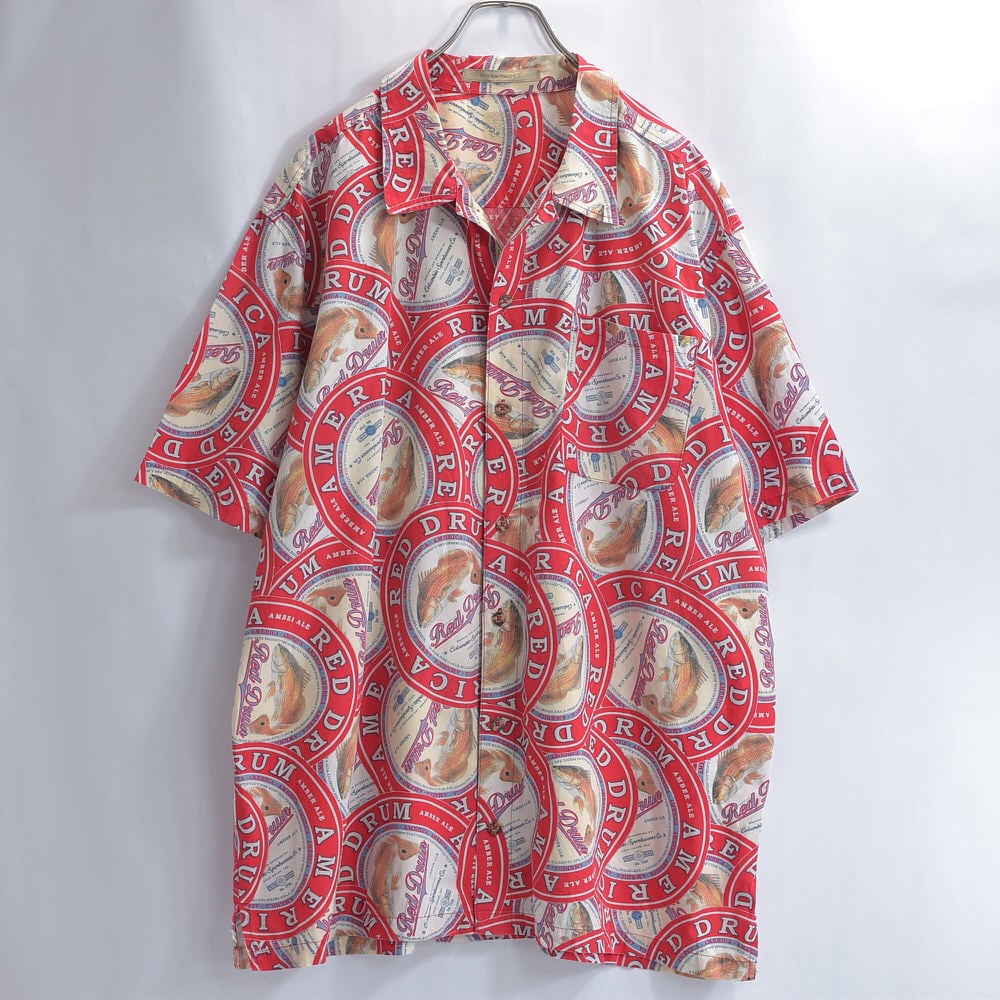 00s Columbia コロンビア Red Drum 魚総柄デザイン コットン 00s Columbia コロンビア Red Drum 魚総柄デザイン コットン