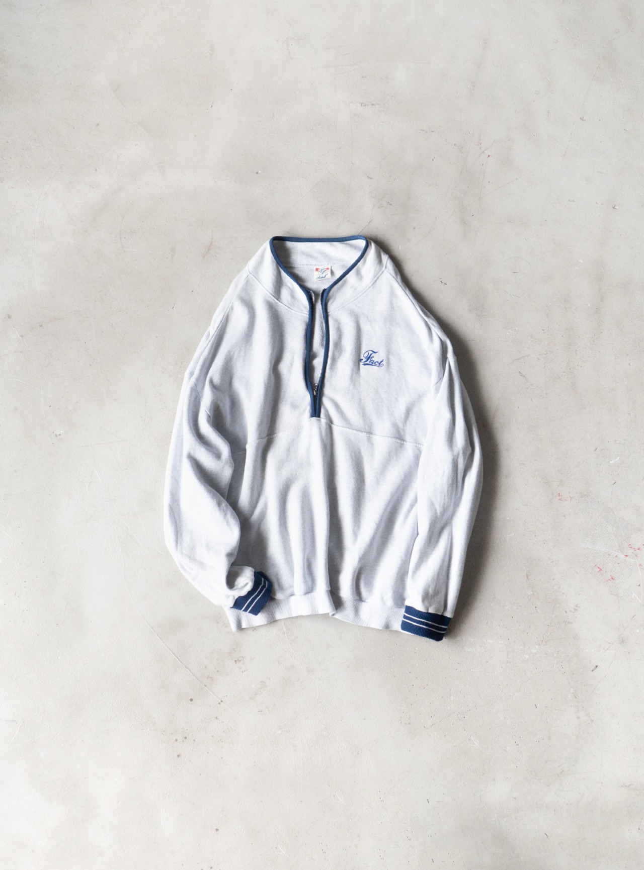 "COOPER FACT" used Piping half zip pullover