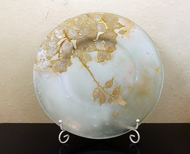 つづるガラスアート ブーゲンビリア 特大大皿－HAKU－