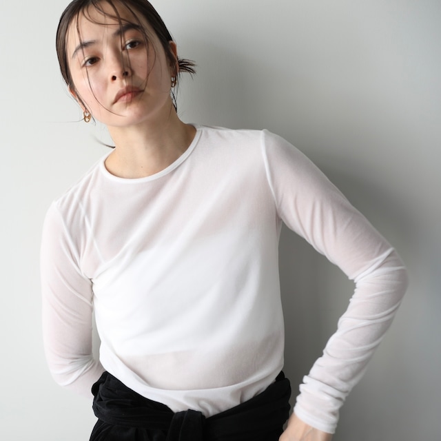 sheer velours cut&sew -made in Japan -