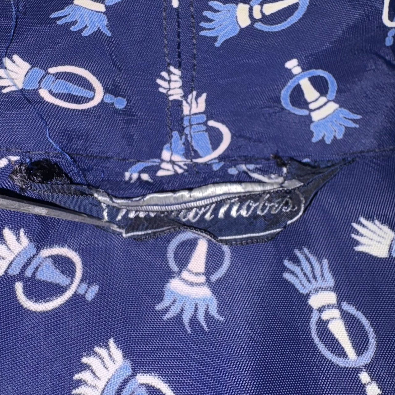 vintage 1950’s atomic pattern rayon long gown