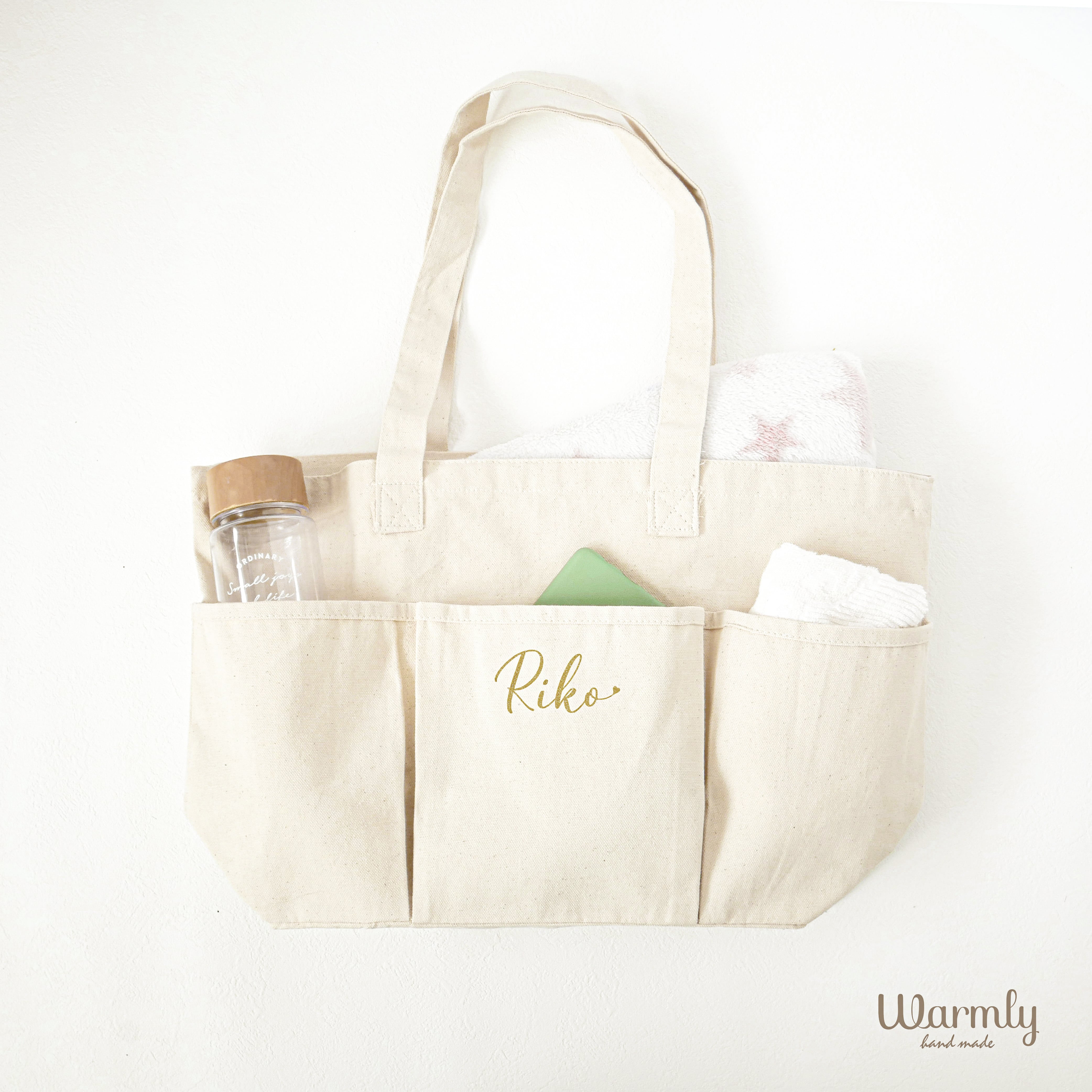 【激レア】君の名は。ショッピングバッグ　フライヤー　前売り半券セット 名前入り☆6ポケット トートバッグ ラメ名入れ マザーズバッグ 出産