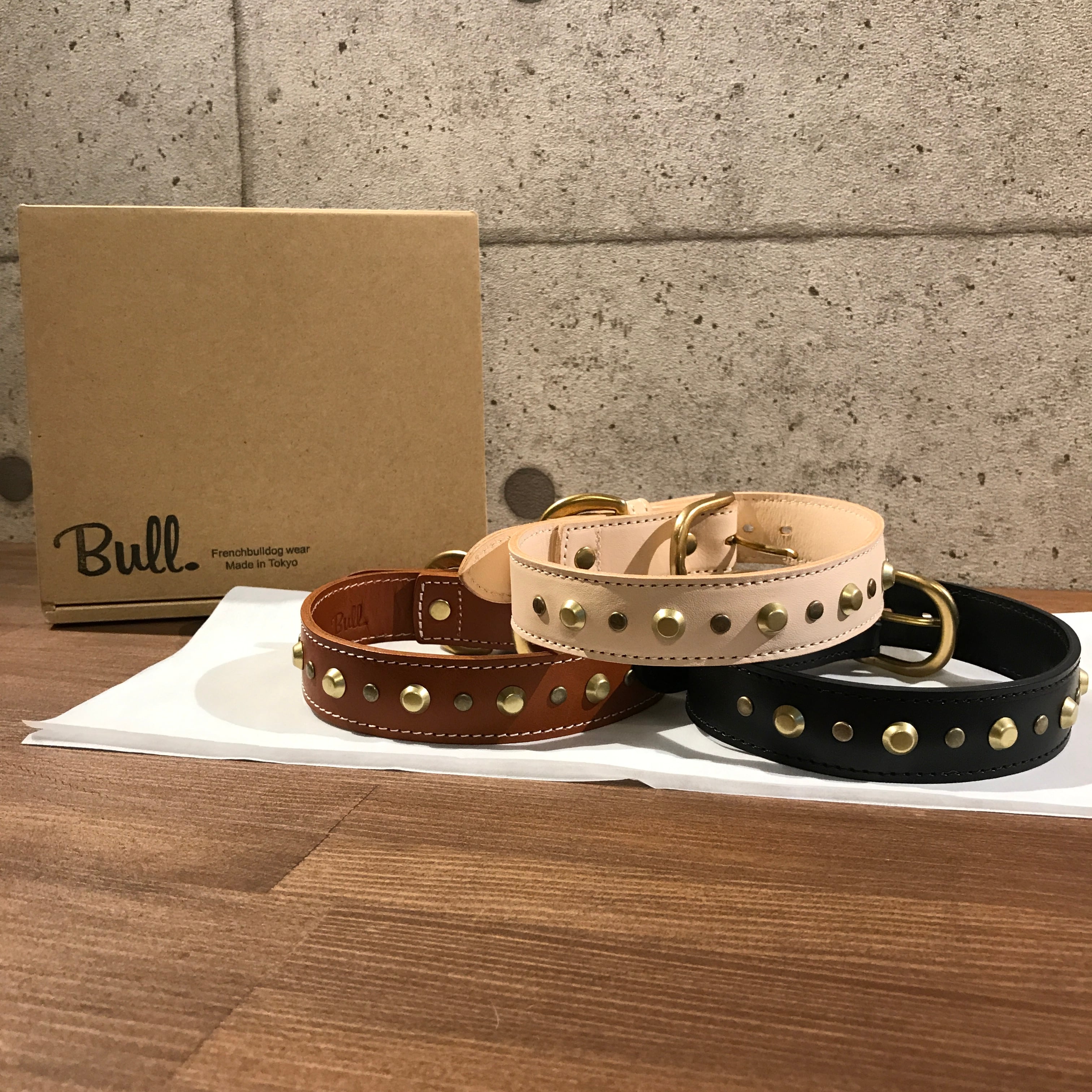 Bull. スタッズ付き レザーカラー（首輪） ブラック | Bull.Tokyo