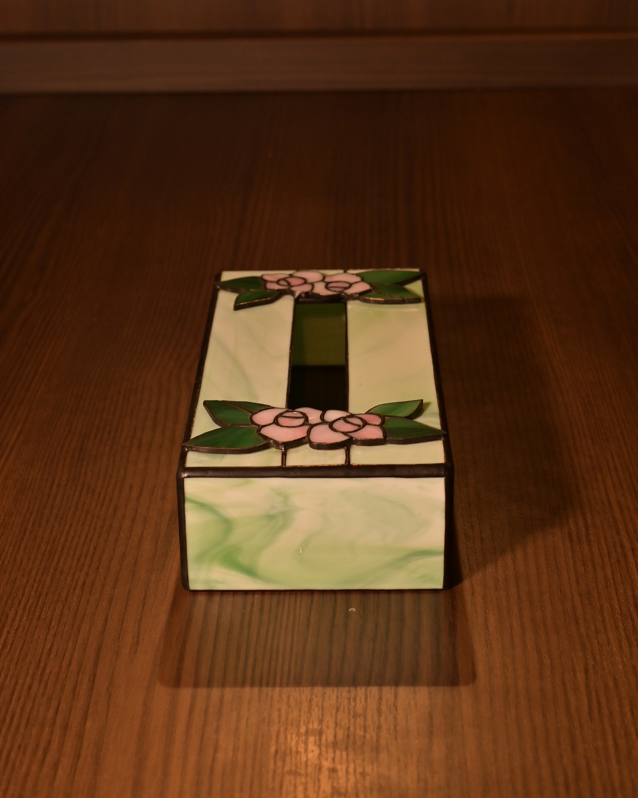 ヴィンテージ雑貨 ステンドグラス ティッシュボックス